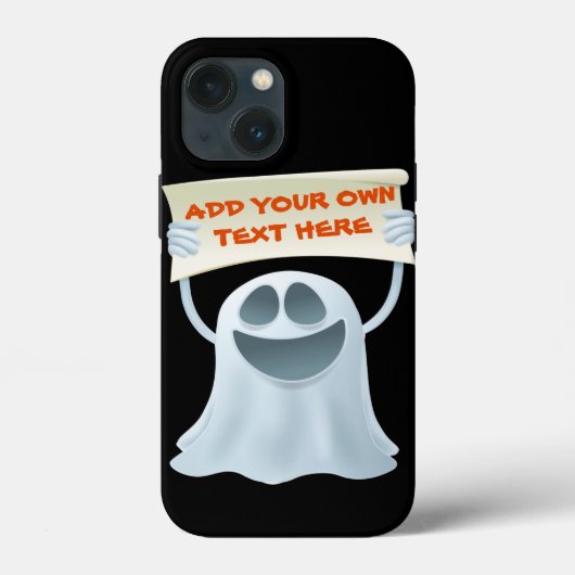 Ghost holding text Case-Mate iPhone case (Achterkant)