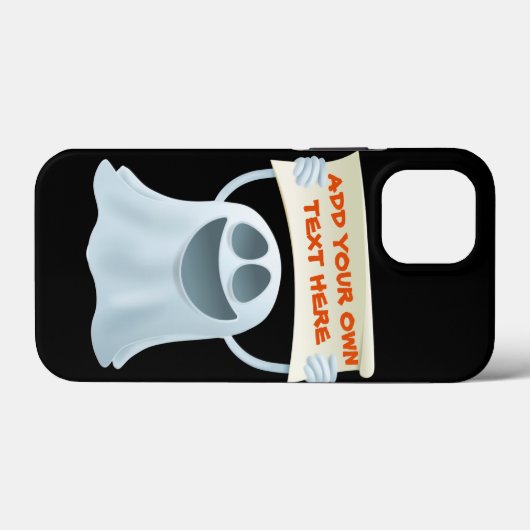 Ghost holding text Case-Mate iPhone case (Achterkant (horizontaal))