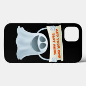 Ghost holding text Case-Mate iPhone case (Achterkant (horizontaal))