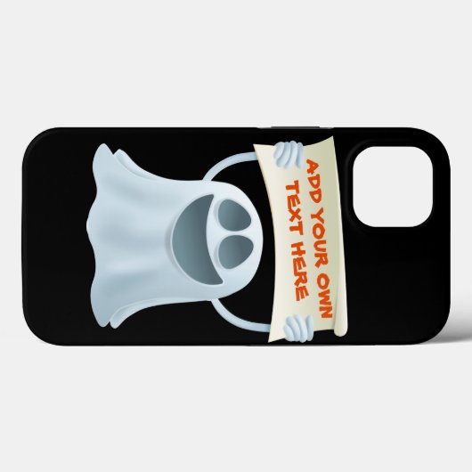 Ghost holding text Case-Mate iPhone case (Achterkant (horizontaal))