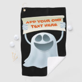 Ghost holding text golfhanddoek (Insitu)