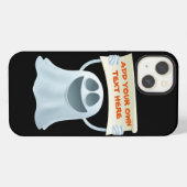 Ghost holding text iPhone hoesje (Achterkant horizontaal)