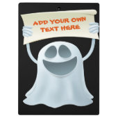 Ghost holding text klembord (Achterkant)