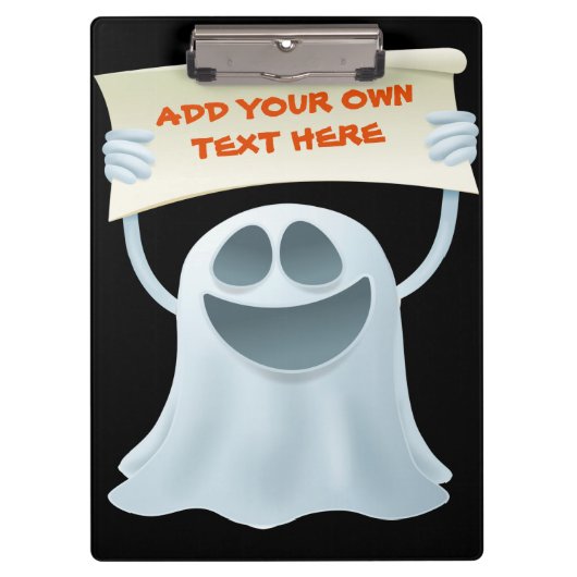 Ghost holding text klembord (Voorkant)