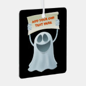 Ghost holding text metalen ornament (Voorkant Rechts)