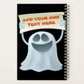 Ghost holding text notitieboek (Achterkant)
