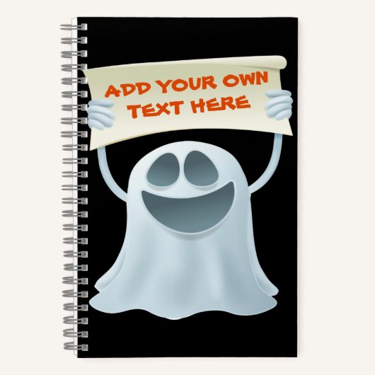 Ghost holding text notitieboek (Voorkant)