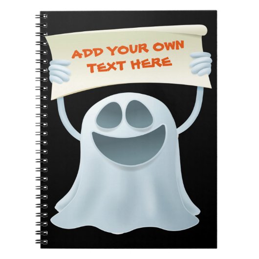 Ghost holding text notitieboek (Voorkant)