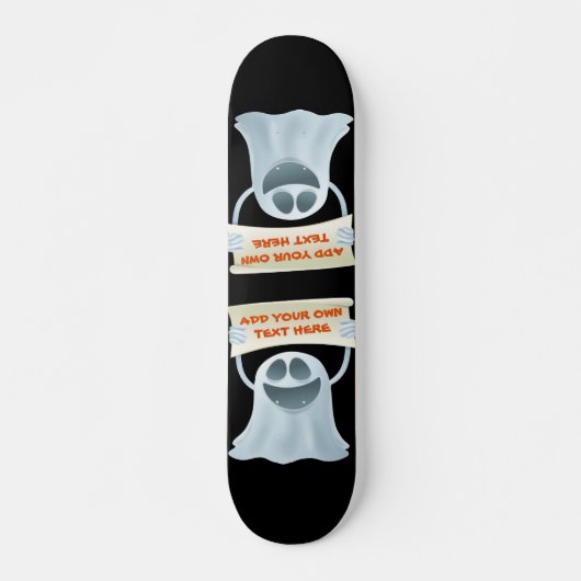 Ghost holding text persoonlijk skateboard (Voorkant)
