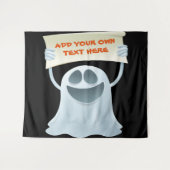 Ghost holding text wandkleed (Voorkant (horizontaal))