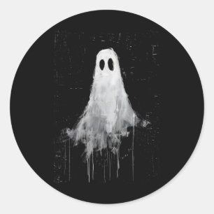 Ghost Horror Spirit Spooky Enge Halloween Gothic A Ronde Sticker