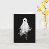 Ghost Horror Spooky Enge Halloween Gothic Alt Ghou Kaart (Gele Bloem)