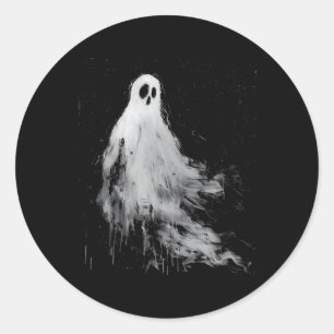 Ghost Horror Spooky Scary Halloween Grunge Aesthet Ronde Sticker