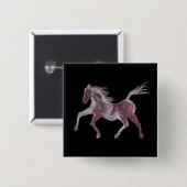 Ghost Horse Dancing Vierkante Button 5,1 Cm (Voorkant /achterkant)