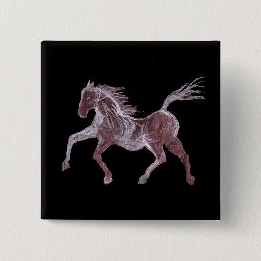 Ghost Horse Dancing Vierkante Button 5,1 Cm (Voorkant)