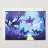 Ghost Horses in het nachtbos Feestdagenkaart (Voorkant)