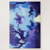 Ghost Horses in het nachtbos Legpuzzel (Verticaal)