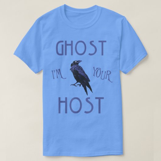 Ghost Host Foolish Mortals Scary Theme Park Haunte T-shirt (Design voorkant)