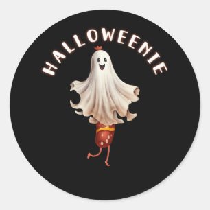 Ghost Hot Dog Halloweenie Dachshund Worstzaal Ronde Sticker