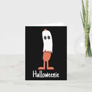Ghost Hot Dog Halloweenie Kostuum Fun Food Hallowe Kaart
