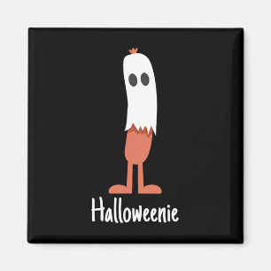 Ghost Hot Dog Halloweenie Kostuum Fun Food Hallowe Magneet