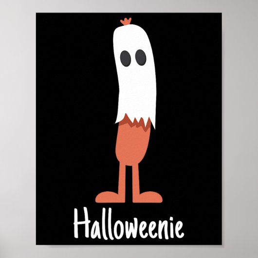 Ghost Hot Dog Halloweenie Kostuum Fun Food Hallowe Poster (Voorkant)