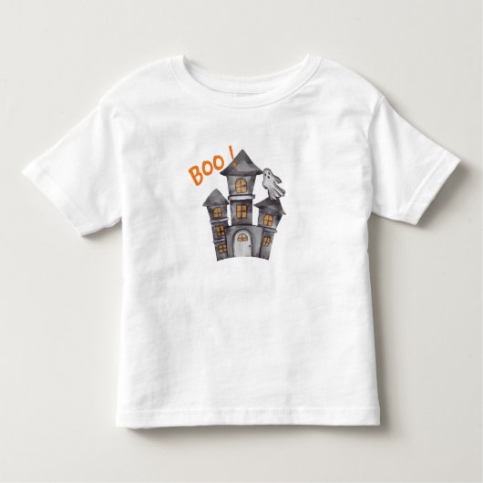 Ghost House Halloween Baby shower Kinder Shirts (Voorkant)