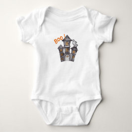 Ghost House Halloween Baby shower Romper