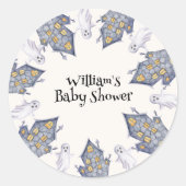 Ghost House Halloween Baby shower Ronde Sticker (Voorkant)