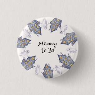 Ghost House Mama om Halloween te zijn Ronde Button 3,2 Cm