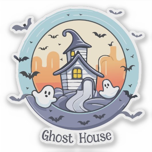 Ghost House Sticker (Voorkant)