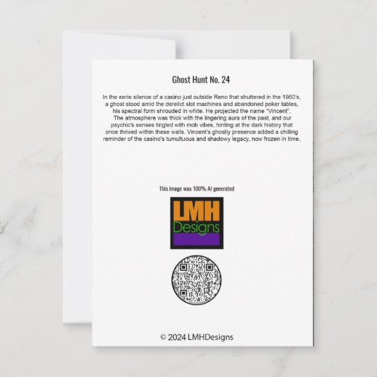 Ghost Hunt No. 24 Bedankkaart (Achterkant)