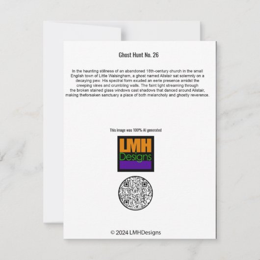 Ghost Hunt No. 26 Bedankkaart (Achterkant)