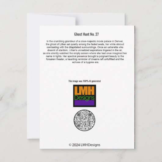 Ghost Hunt No. 27 Bedankkaart (Achterkant)