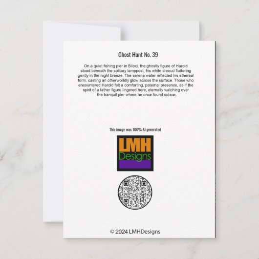 Ghost Hunt No. 39 Bedankkaart (Achterkant)