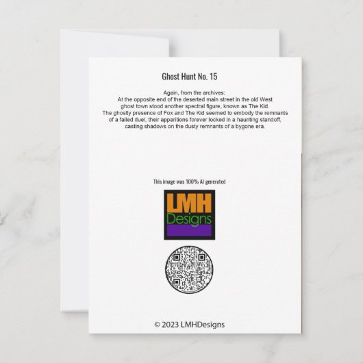 Ghost Hunt nr. 15 Bedankkaart (Achterkant)