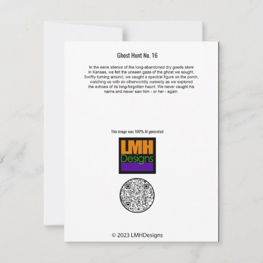 Ghost Hunt nr. 16 Bedankkaart (Achterkant)