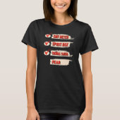 Ghost Hunter Checklist EMF Meter Paranormal Invest T-shirt (Voorkant)
