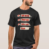 Ghost Hunter Checklist EMF Meter Paranormal Invest T-shirt (Voorkant)