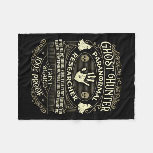 Ghost Hunter - Ghost Hunting Halloween Paranormal Fleece Deken (Voorkant (Horizontaal))