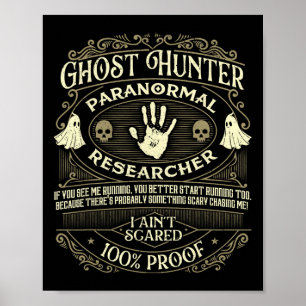 Ghost Hunter - Ghost Hunting Halloween Paranormal Poster