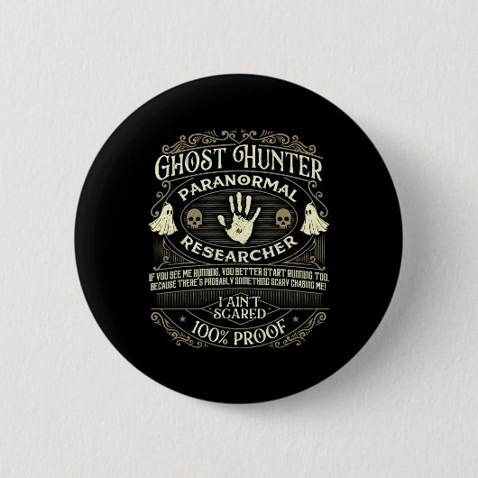Ghost Hunter - Ghost Hunting Halloween Paranormal Ronde Button 5,7 Cm (Voorkant)