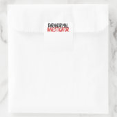 Ghost Hunter House Paranormal Halloween Vierkante Sticker (Tas)