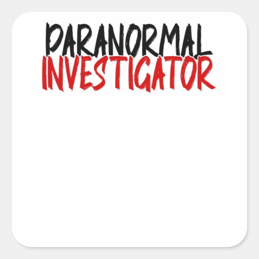 Ghost Hunter House Paranormal Halloween Vierkante Sticker (Voorkant)