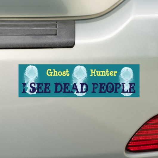 "Ghost Hunter" & "Ik zie dode mensen" met geesten Bumpersticker (Op auto)