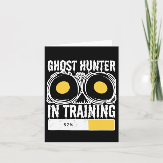Ghost Hunter in opleiding Halloween spookjacht Kaart (Voorkant)