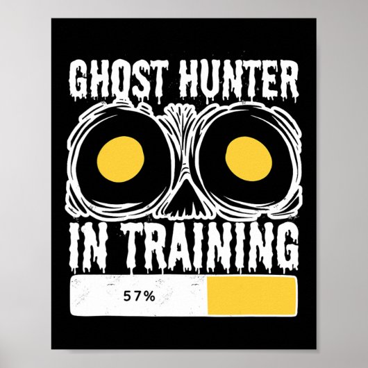 Ghost Hunter in opleiding Halloween spookjacht Poster (Voorkant)