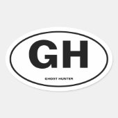 Ghost Hunter Ovale Sticker (Voorkant)