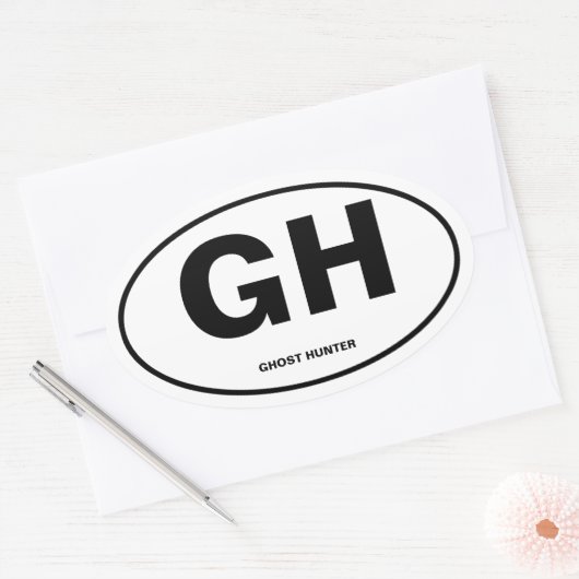 Ghost Hunter Ovale Sticker (Envelop)
