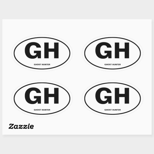 Ghost Hunter Ovale Sticker (Vel)
